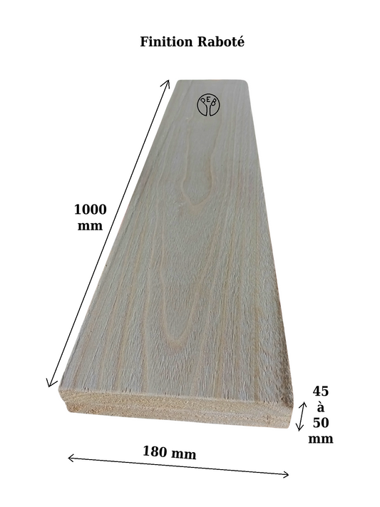 morceau paulownia massif pour fabrication instrument musique 1000x180x50