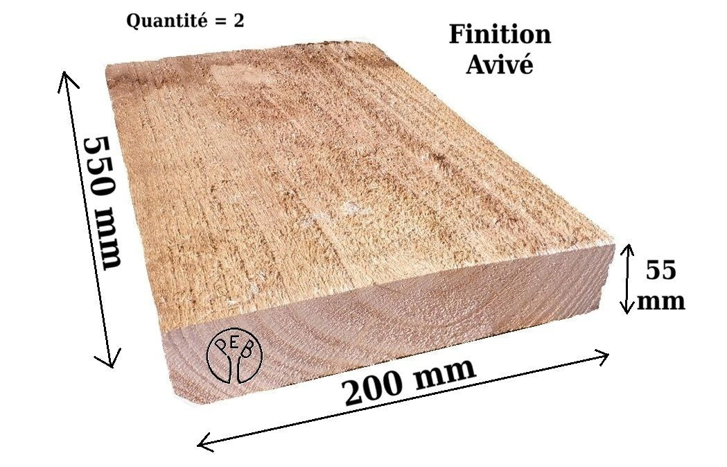 dimension morceau paulownia massif pebearn pour fabrication corps de guitare finition avivé brut scierie